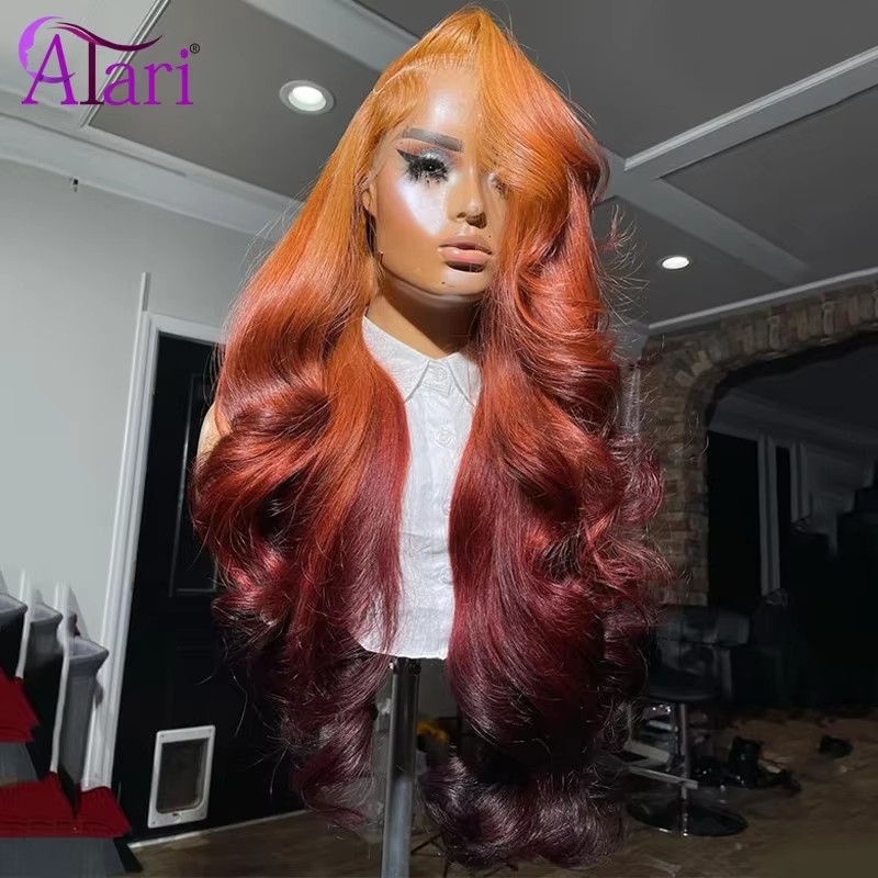 Photography Night - Ombre Orange Roots 13x4 Lace Frontal