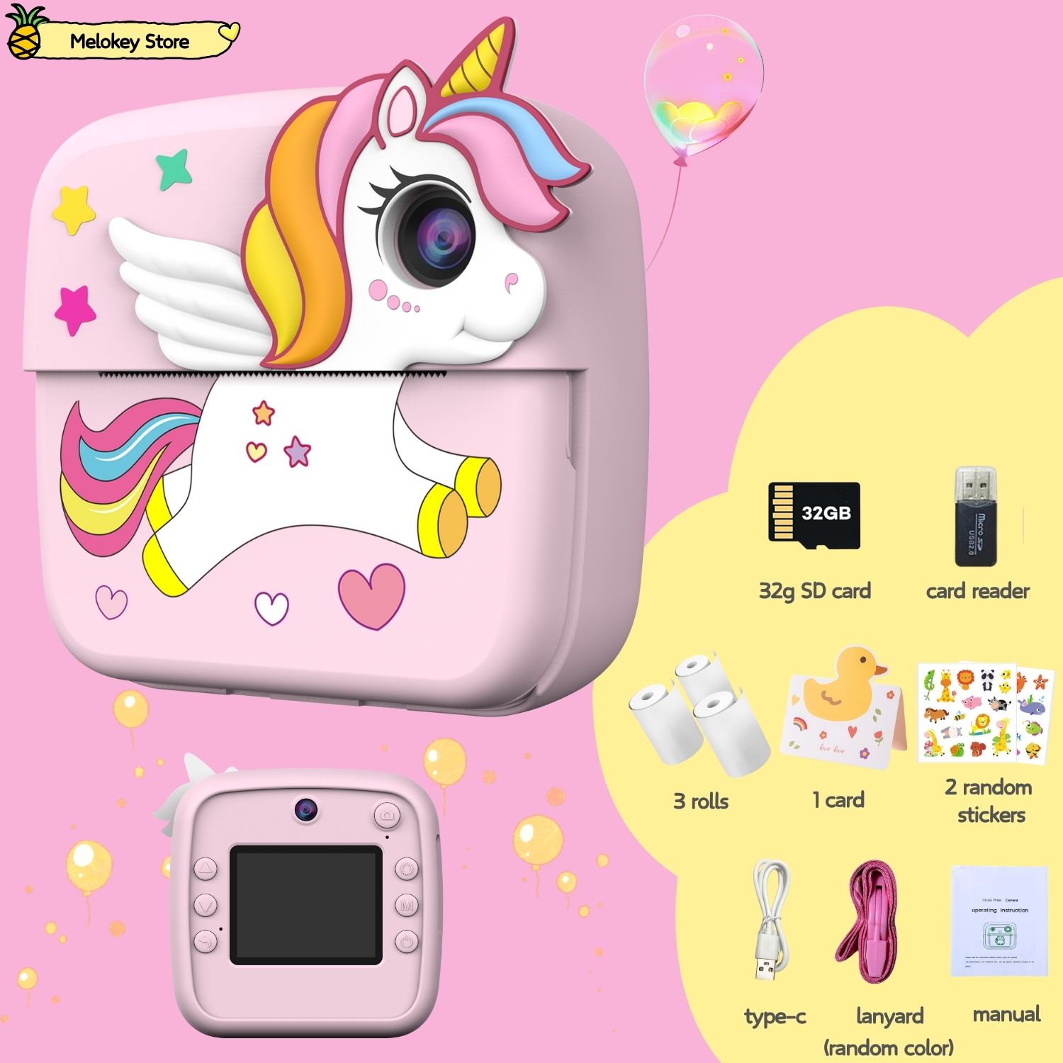 Photography Game - Kids Photo Camera Printer with Game