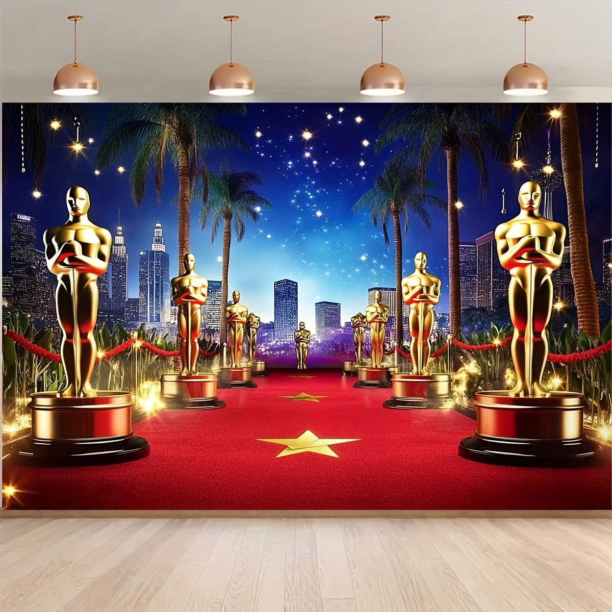 Photography Oscar - 1PC photography background banner, star-studded Oscar