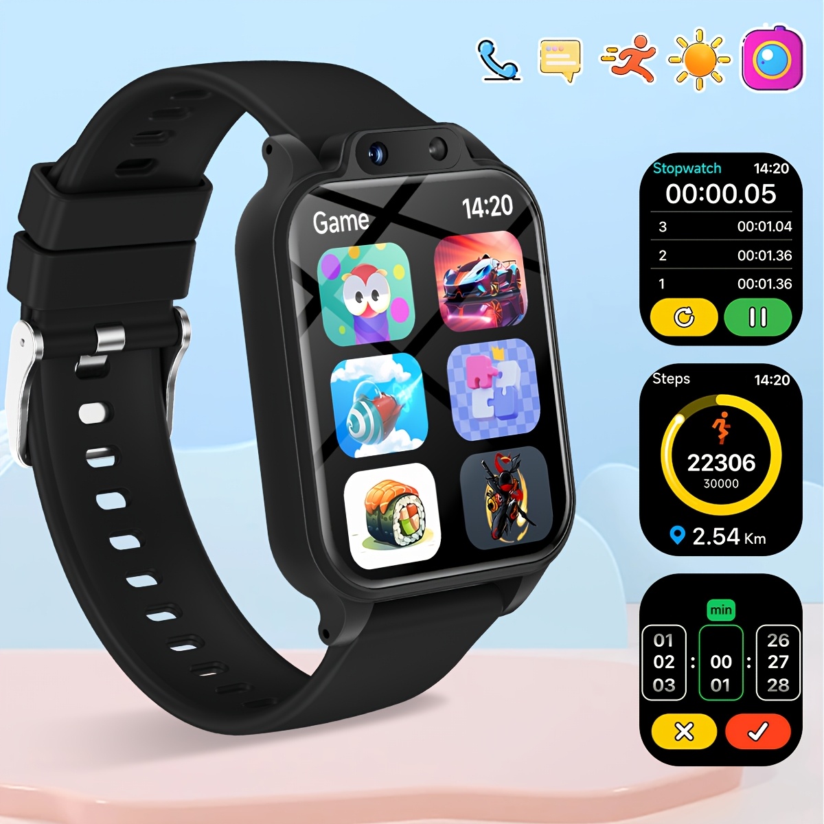 Photography Game - Youngsters's Smart Watch with 18 Educational