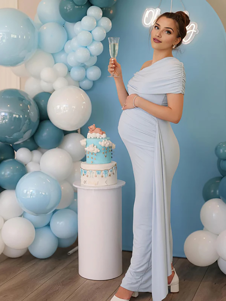 Elegant Light Blue One Shoulde - огляд і ціна Photography Natural Lighting