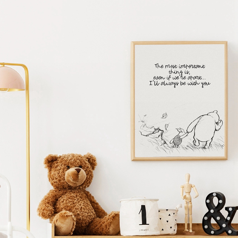 Winnie The Pooh Quotes Canvas  - огляд і ціна Photography Black And White