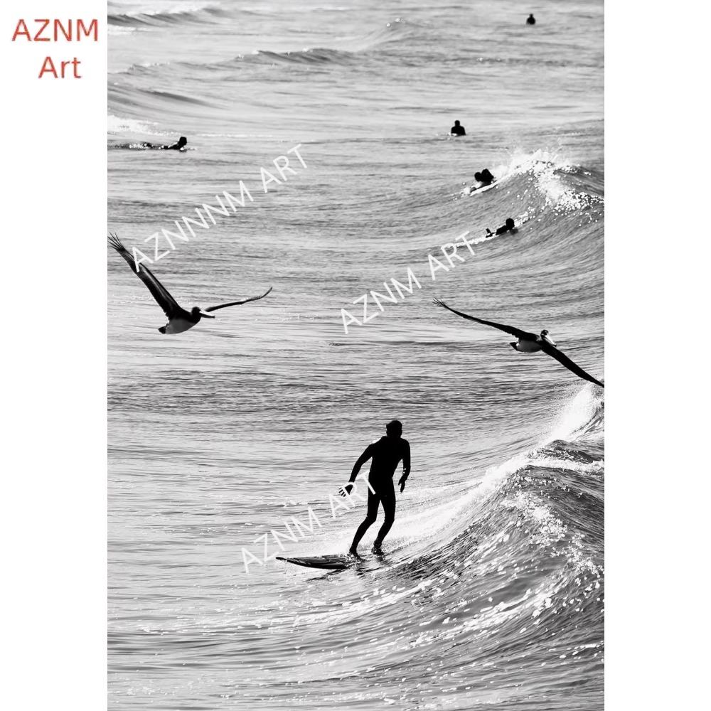 1PC ，Fine Surfing Black and Wh - огляд і ціна Photography Black And White