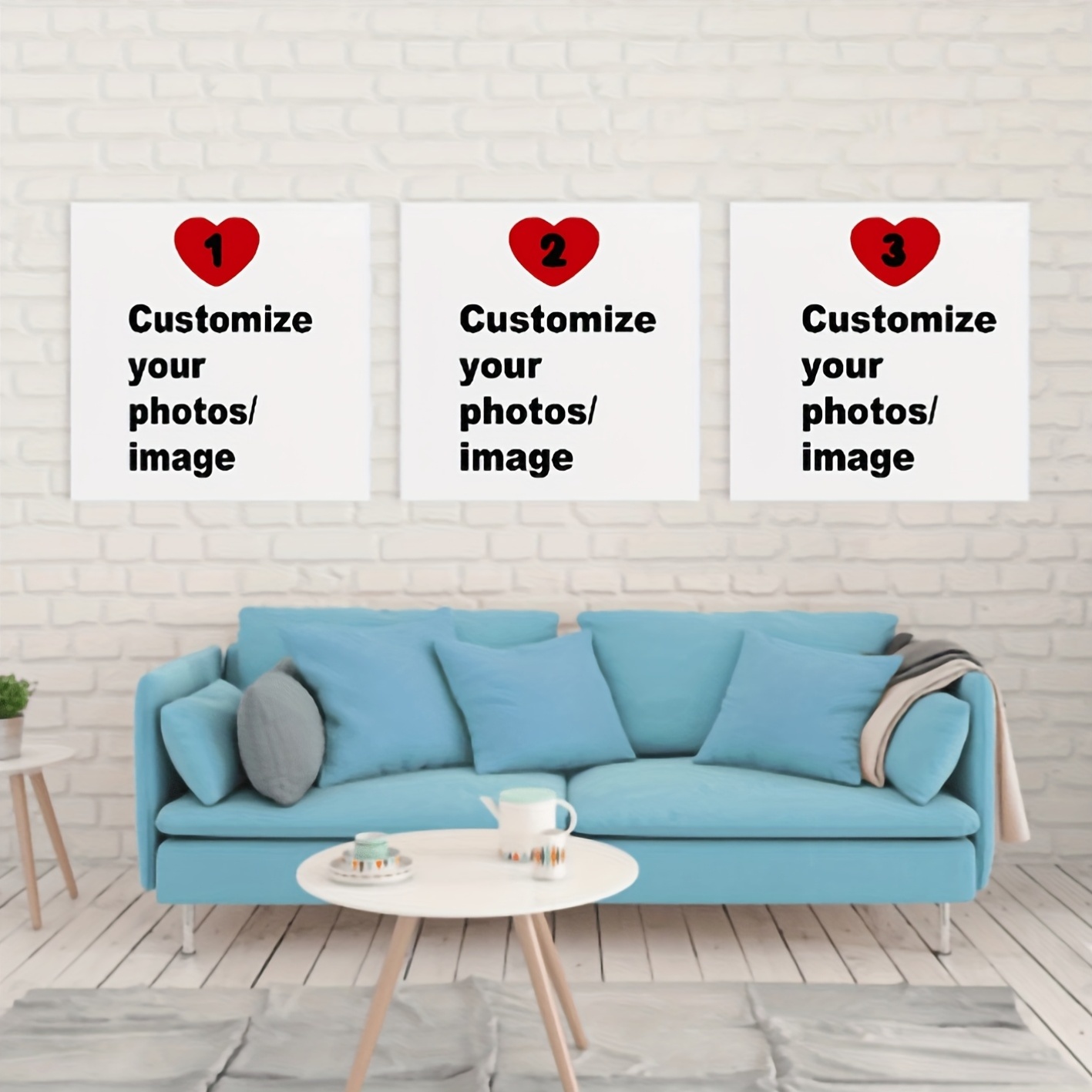 3pcs/set Custom Square Canvas  - огляд і ціна Photography Interior