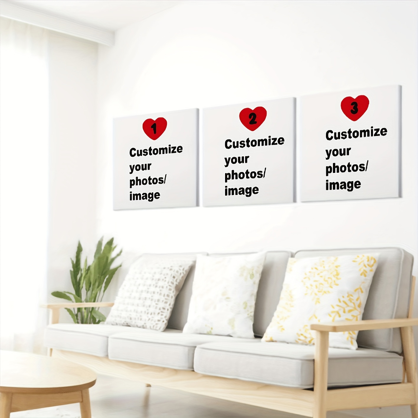 3pcs/set Custom Square Canvas  - огляд і ціна Photography Interior