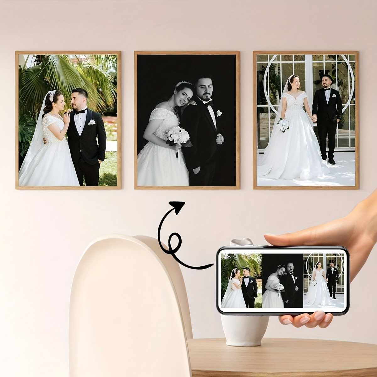 3pcs/set Custom Square Canvas  - огляд і ціна Photography Interior