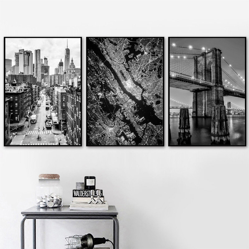 New York City Canvas Painting  - огляд і ціна Photography Black And White