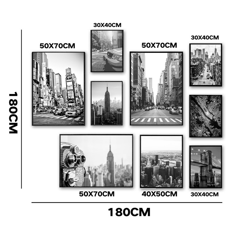 New York City Canvas Painting  - огляд і ціна Photography Black And White